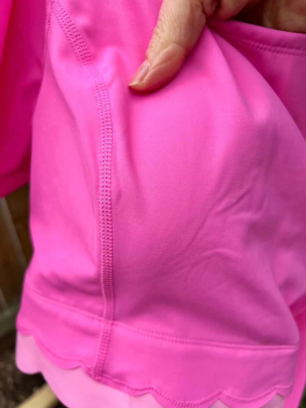 NWT Joy Lab Barbie Pink XXL athletic crop top yoga long sleeve off-shoulder - Picture 5 of 15